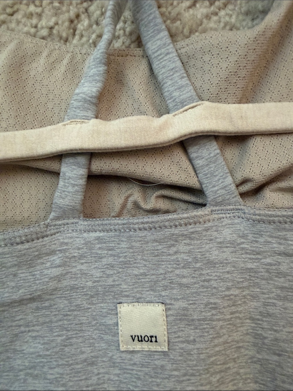 Vuori Light Gray Seamless Sports Bralette - Picture 2 of 4